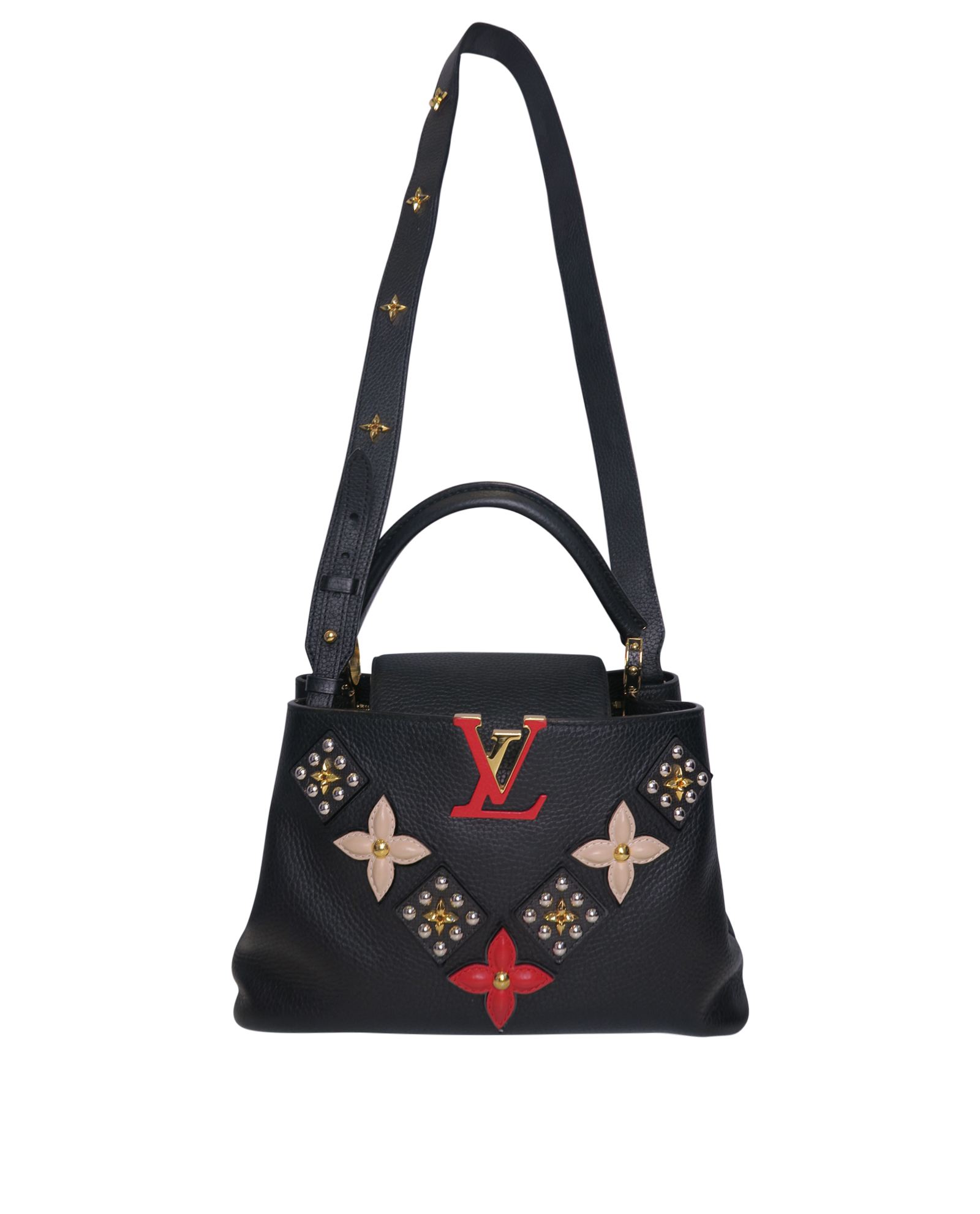 Louis vuitton bag with smiling online flowers